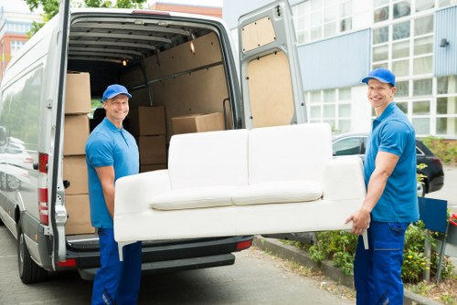 Commercial moving team preparing office relocation in Waterloo