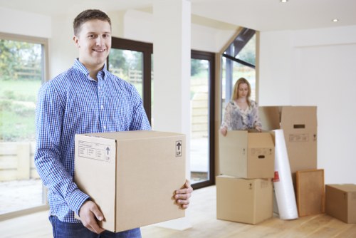 Packing and transporting office equipment in central London