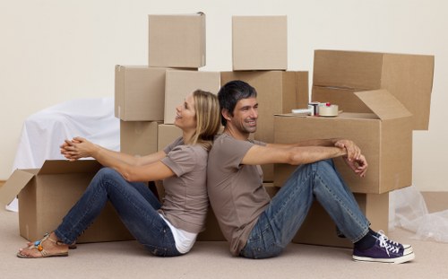 Packed moving van ready for a Waterloo relocation job