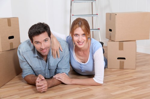 Removal team supporting a move with boxes and furniture in Waterloo