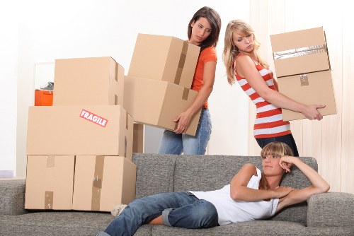 Furniture loading for a Waterloo man and van move