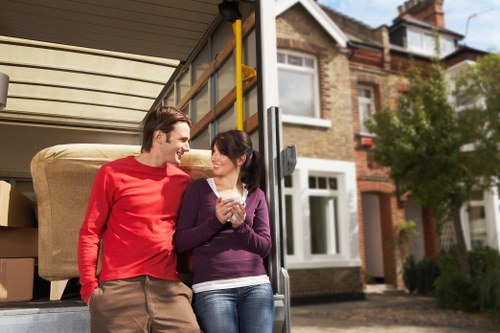 Preparing belongings for a moving truck service in Waterloo